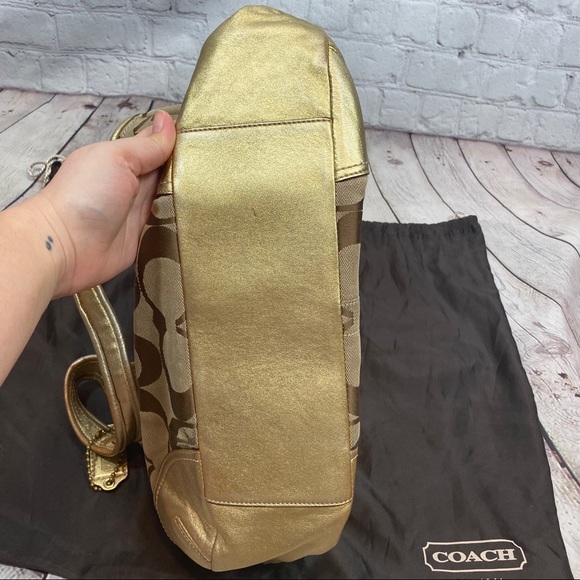 COACH Ergo Signature Pleated Satchel - Picture 7 of 8